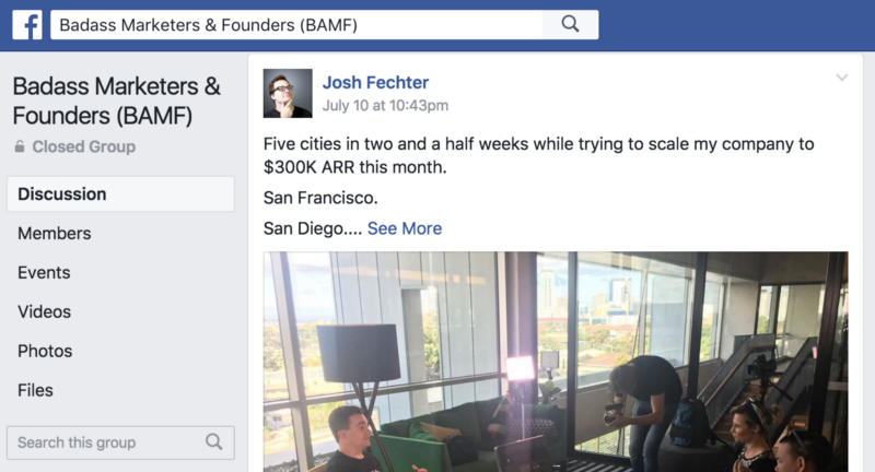 Using Facebook communities to build an MVP